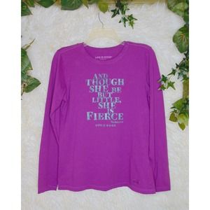 Life is Good | Women's Purple Long Sleeve Graphic T Shirt Size Small